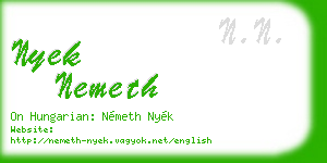 nyek nemeth business card